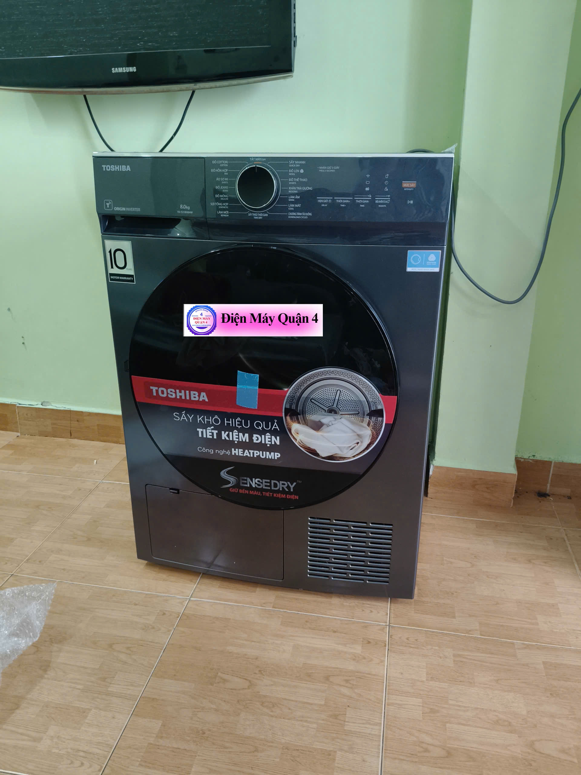 Máy sấy bơm nhiệt Toshiba 8 kg TD-T21B90HWV(MG)