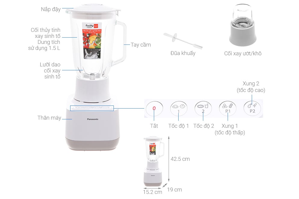 Máy xay sinh tố Panasonic MX-MG5351WRA