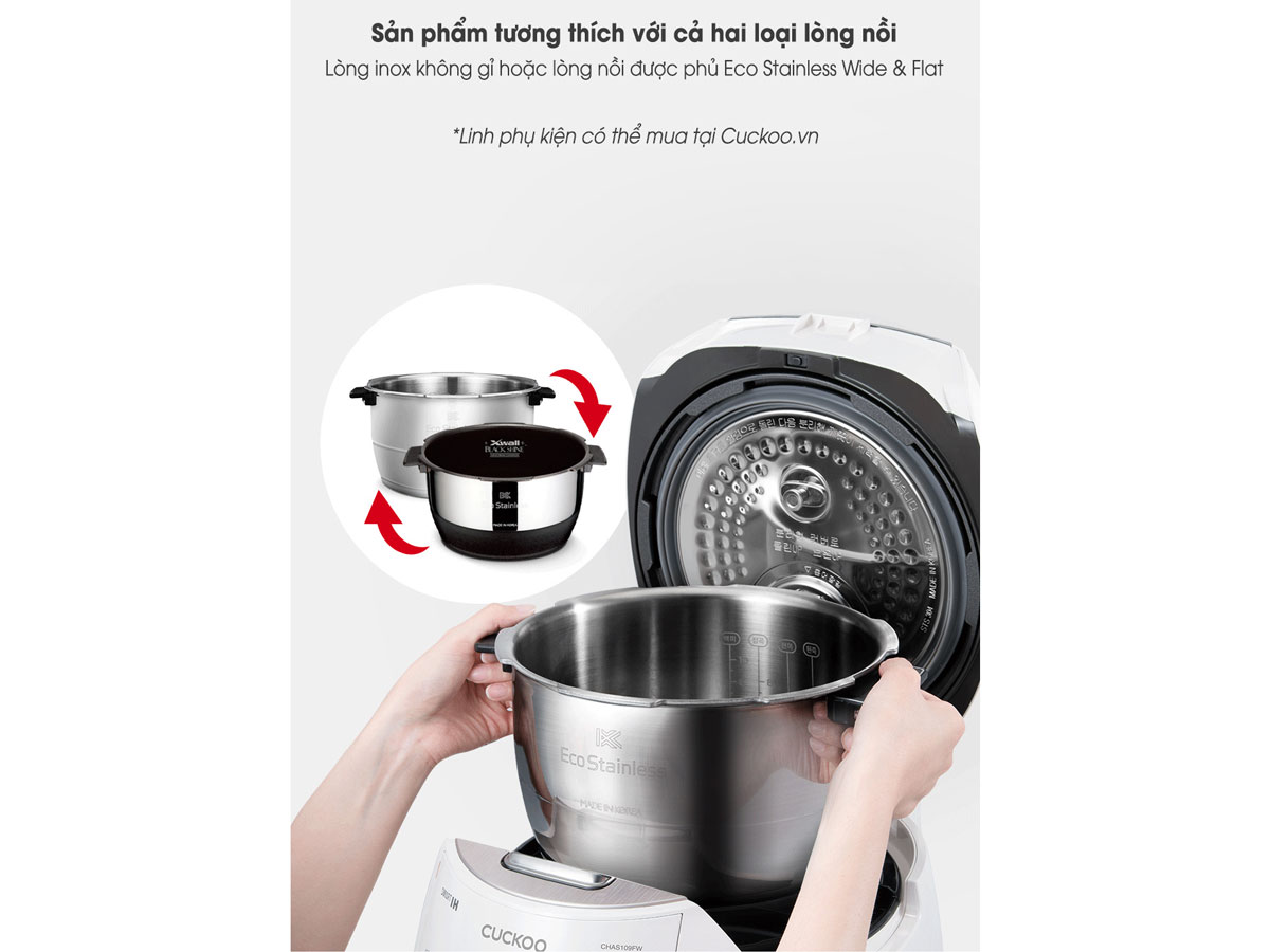 Nồi cơm điện cao tần áp suất Cuckoo CRP-CHAS109FW - 1.8 lít