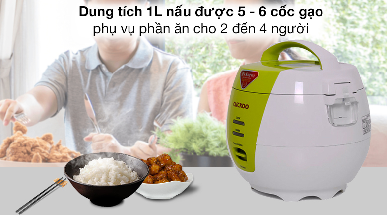 Nồi cơm nắp gài Cuckoo 1 lít CR-0661/GRVNCV