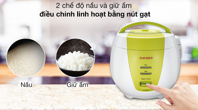 Nồi cơm nắp gài Cuckoo 1 lít CR-0661/GRVNCV