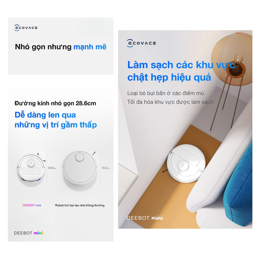 Robot hút bụi lau nhà Ecovacs Deebot Mini