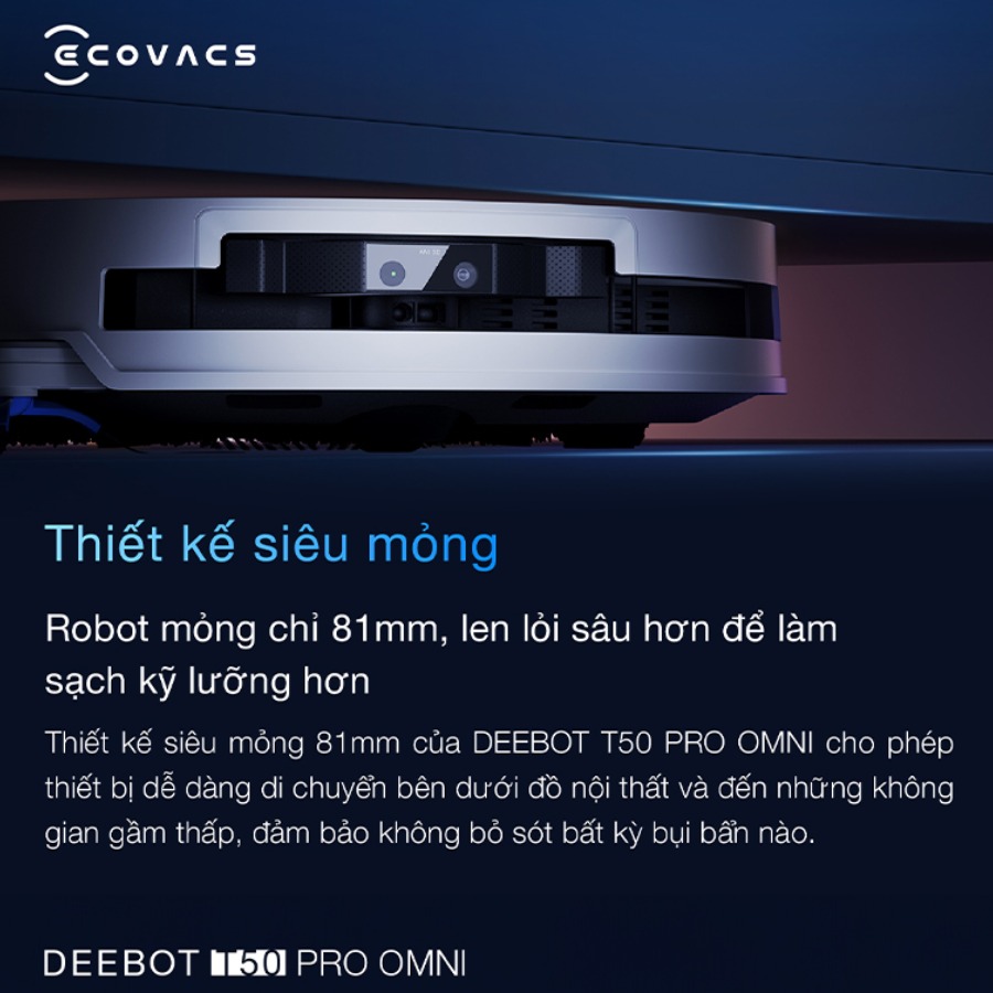 Robot hút bụi lau nhà Ecovacs DEEBOT T50 MAX PRO OMNI