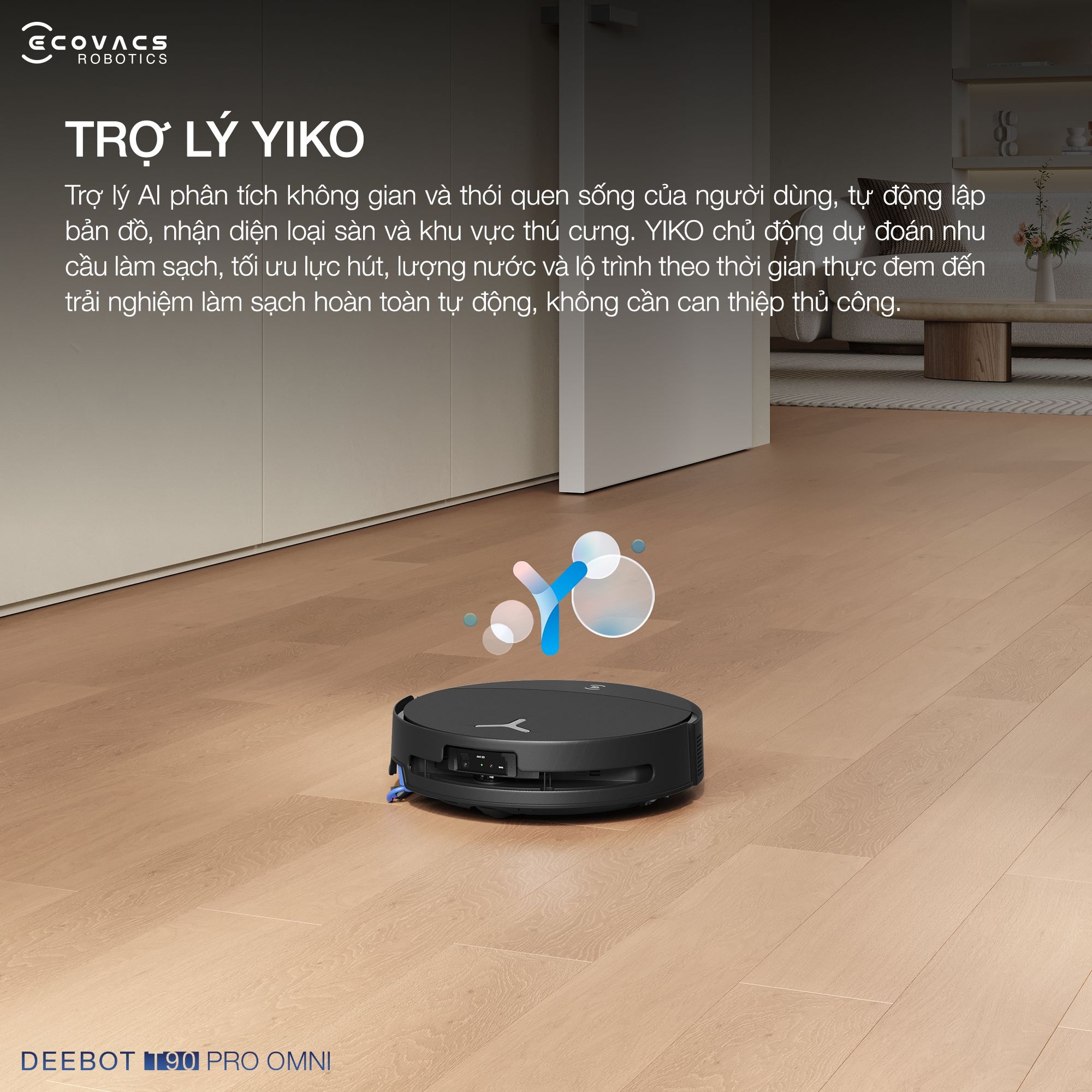 Robot hút bụi lau nhà Ecovacs DEEBOT T90 PRO OMNI