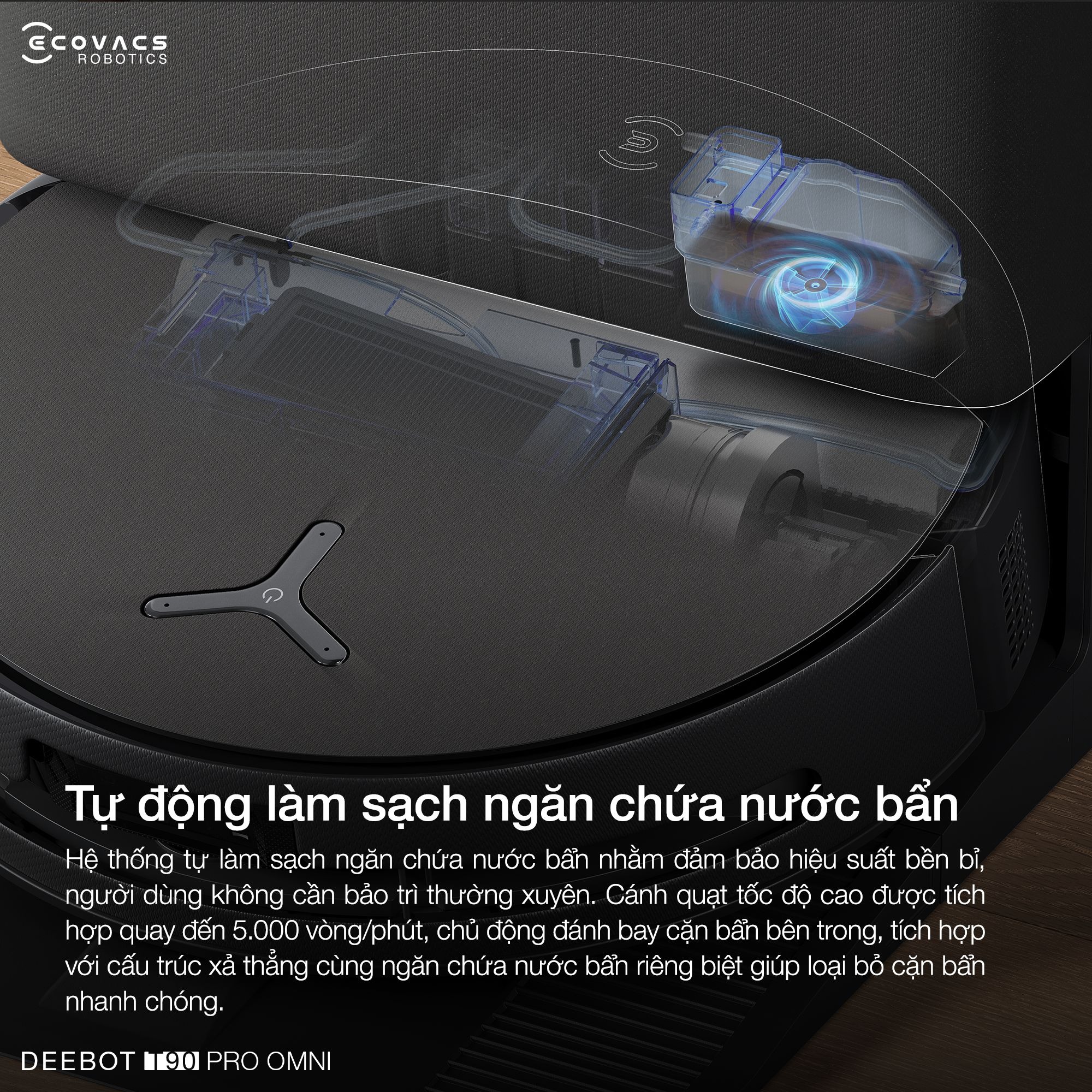 Robot hút bụi lau nhà Ecovacs DEEBOT T90 PRO OMNI