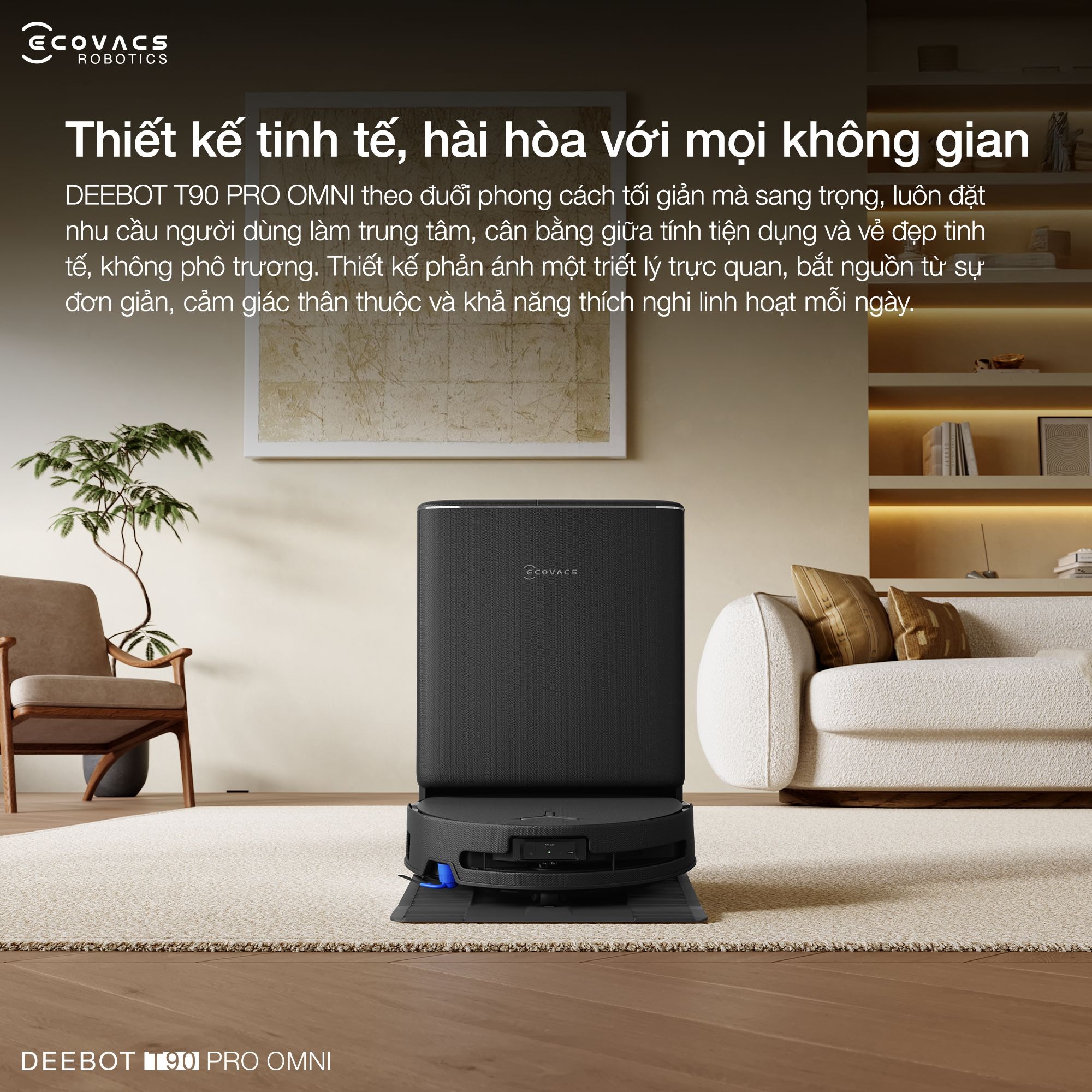Robot hút bụi lau nhà Ecovacs DEEBOT T90 PRO OMNI