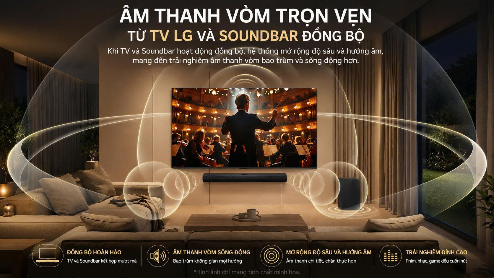 Âm thanh AI Sound Pro mang lại cảm giác điện ảnh tại gia