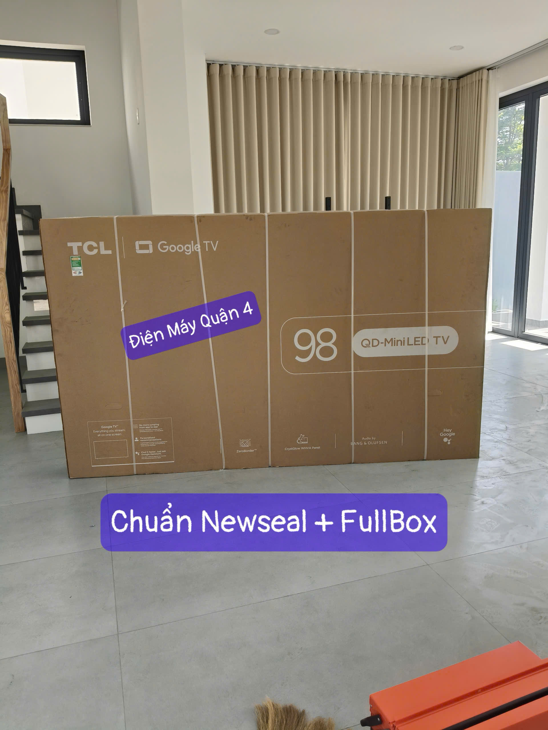 Google Tivi TCL 98C8K QD-Mini LED AI 4K 98 inch