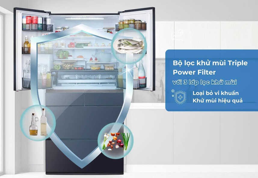 Tủ lạnh Hitachi 6 cánh Inverter 670 lít R-GW670TV(XM)