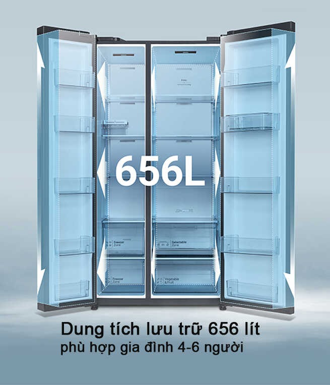 Tủ lạnh Hitachi Inverter 656 lít HRSN9713ESUVN