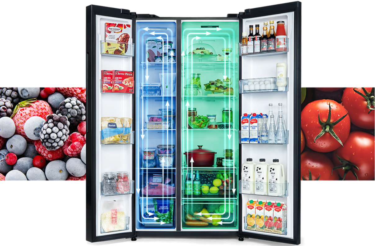 Tủ lạnh Hitachi Inverter Side by Side 656 lít HRSN9713ESGBKVN