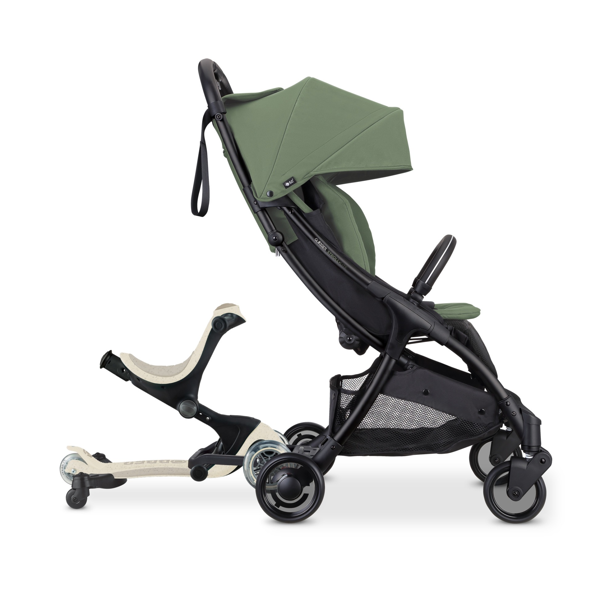 Xe đẩy gấp gọn Globber Stroll Lite, Lite Olive