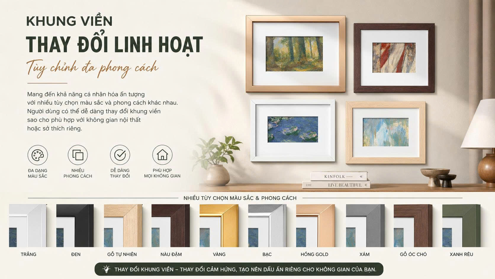 Tivi Khung Tranh Samsung QLED 4K 55 Inch 55LS03H