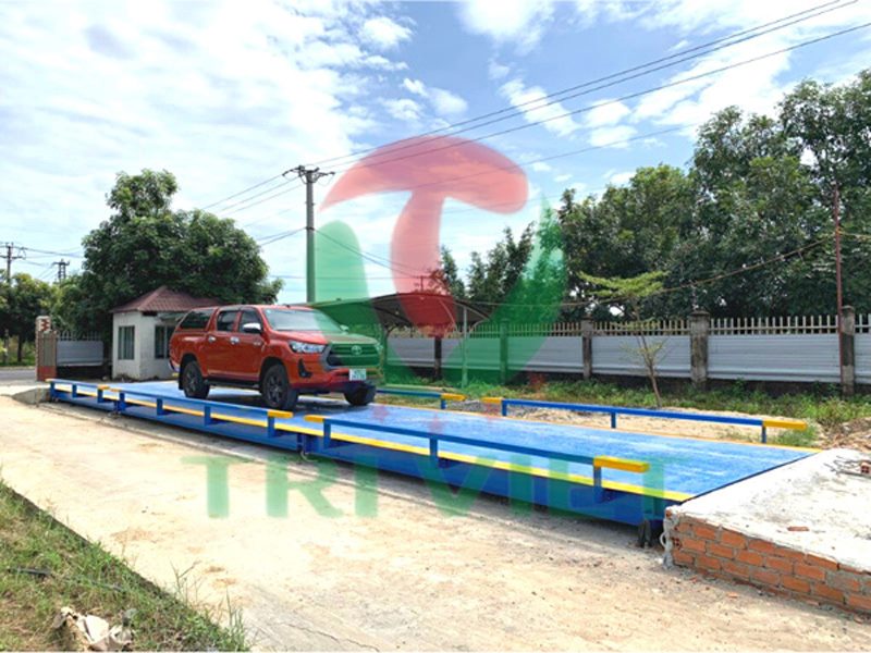 Cân xe tải kiểu nổi được lắp đặt trên mặt đất