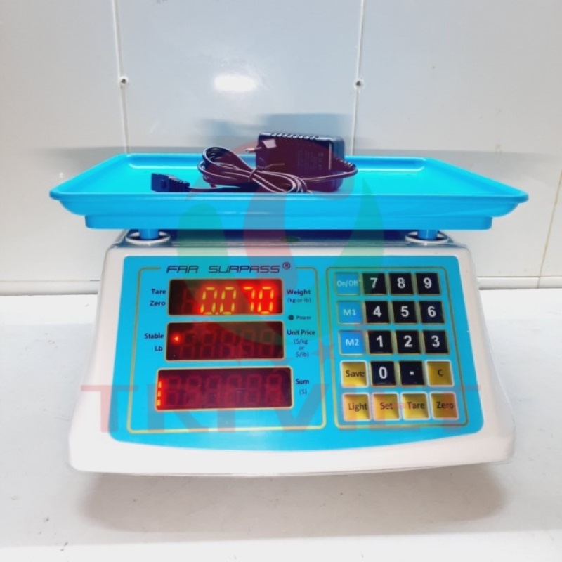 Cân tính tiền siêu thị 30kg chống nước ACS ACS818-30K