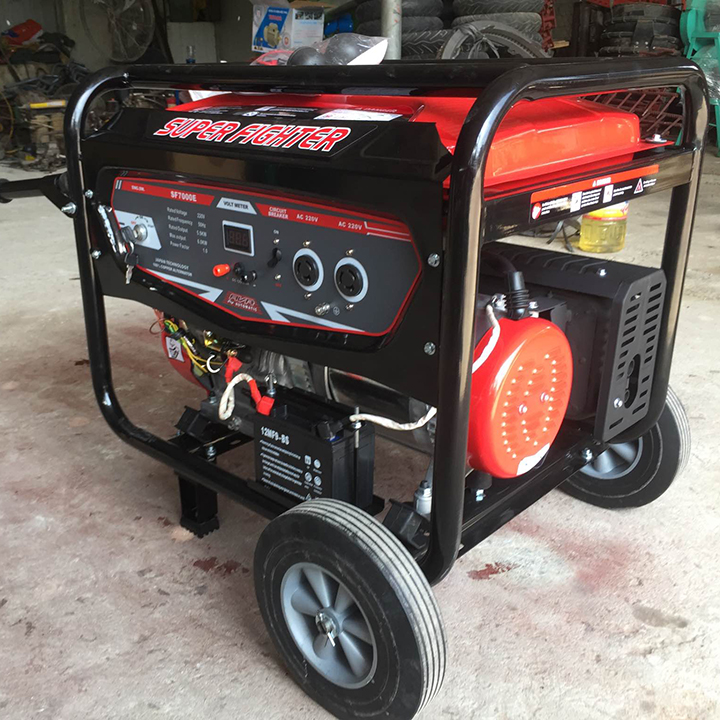 Máy Phát Điện Super Fighter Chạy Xăng 6Kw SF7000E Đề