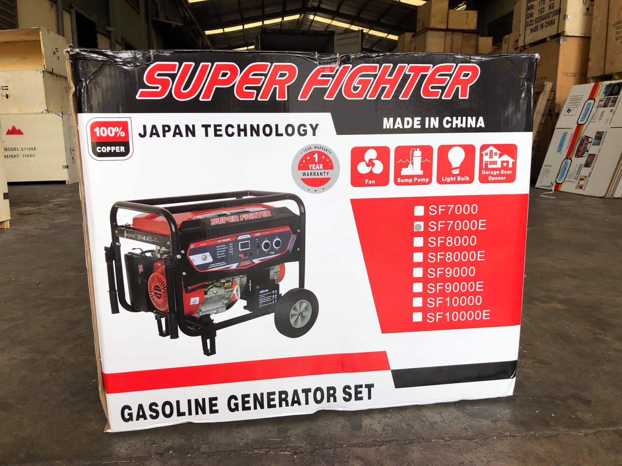 Máy Phát Điện Super Fighter Chạy Xăng 6Kw SF7000E Đề