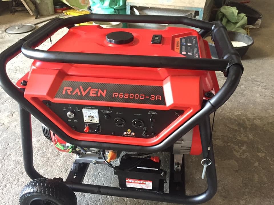 Máy Phát Điện Chạy Xăng Raven 5Kw R6800D-3A Đề 1