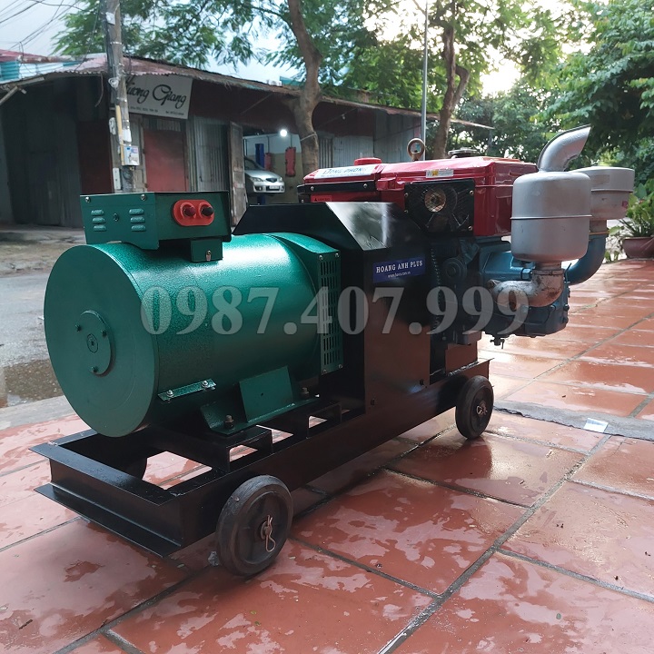 Máy Phát Điện Đầu Nổ Hoàng Anh 35HP 30KW (D35 Mát Nước, Đề)