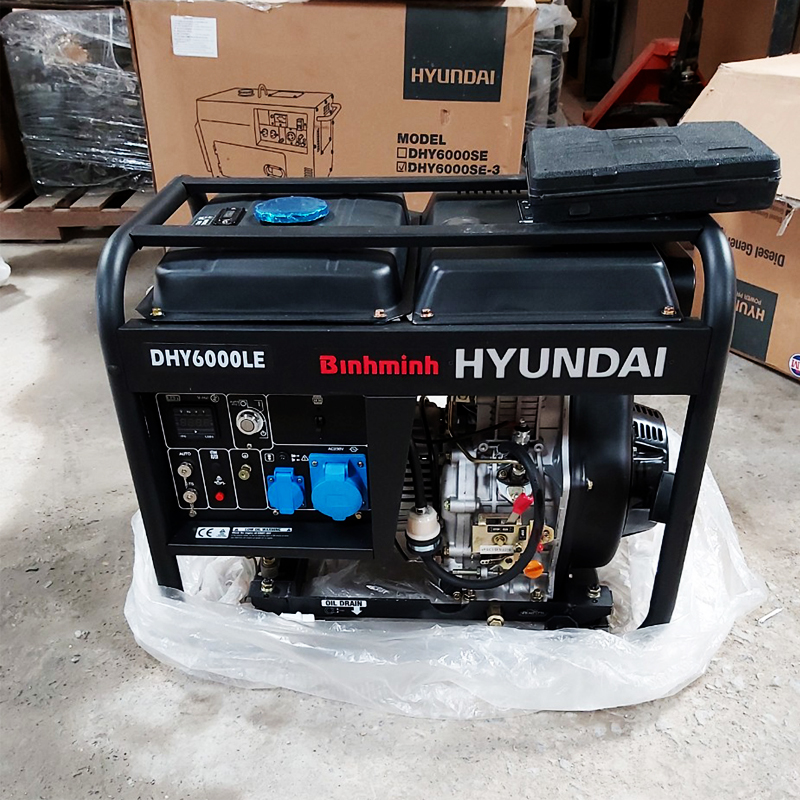 Máy Phát Điện Chạy Dầu Hyundai 5.8KVA DHY6000LE