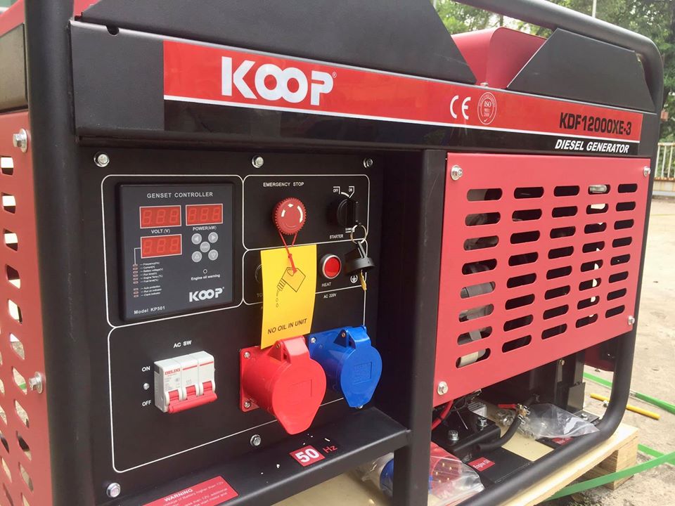 Máy Phát Điện Chạy Dầu Koop 10Kw KDF12000XE 3 Pha 3