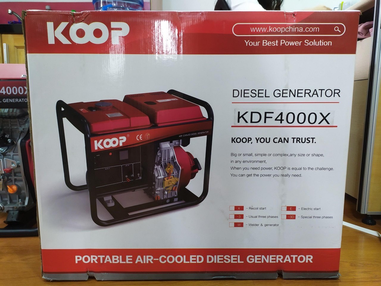 Máy Phát Điện Chạy Dầu Koop 3Kw KDF4000X