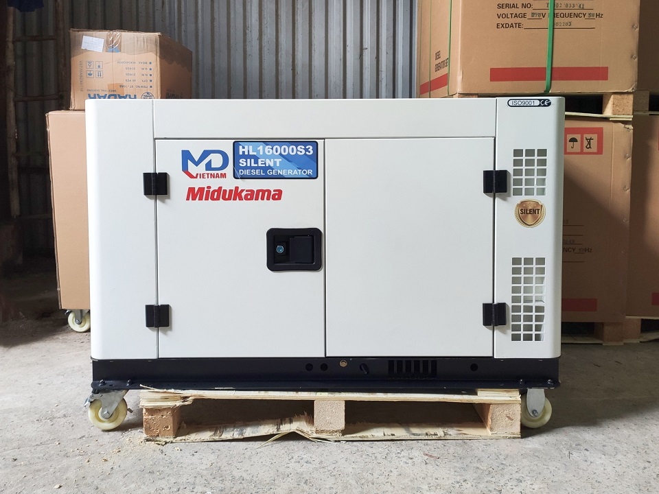 Máy Phát Điện Chạy Dầu 12KW Midukama HL16000S3 3 Pha