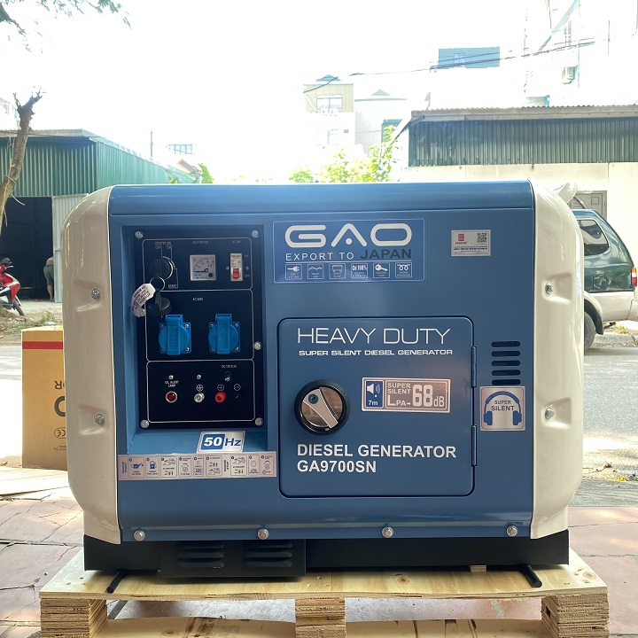 Máy Phát Điện Chạy Dầu Siêu Cách Âm GAO 7Kw GA-9700SN