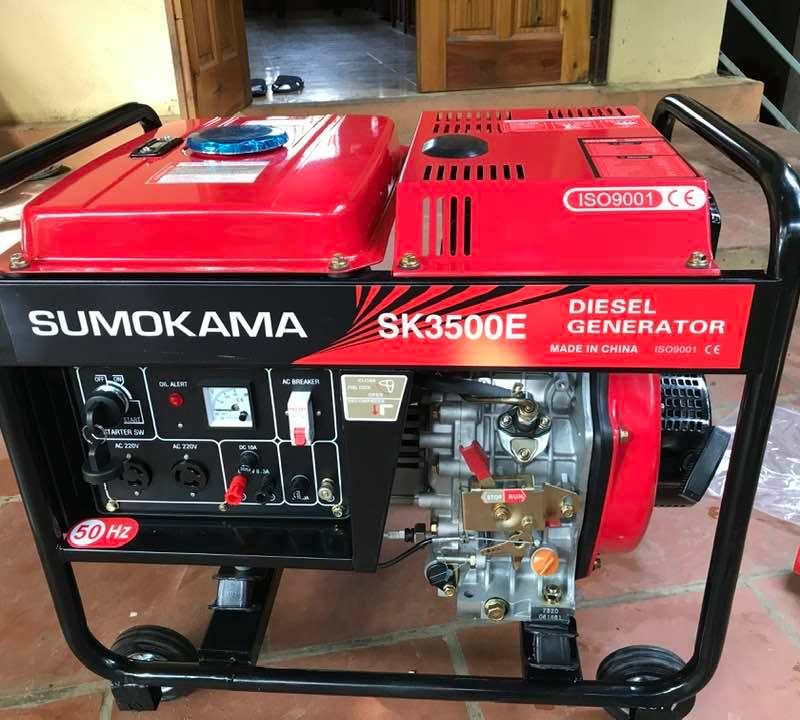 Máy Phát Điện Chạy Dầu Sumokama 3Kw SK3500E Đề 1