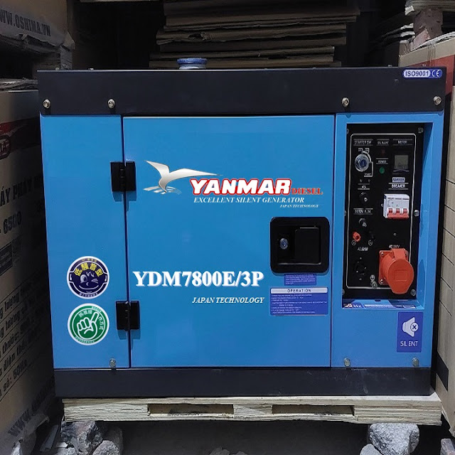 Máy Phát Điện Chạy Dầu Yanmar 6Kw YDM7800E 3 Phase