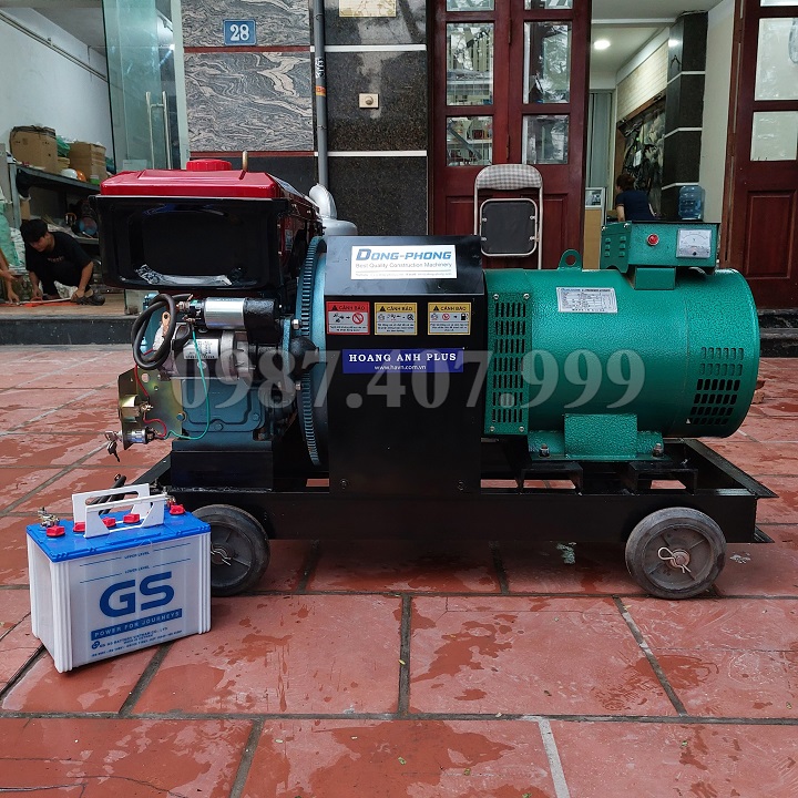 Máy Phát Điện Đầu Nổ Hoàng Anh 30HP 20KW (D30 Mát Gió, Đề)