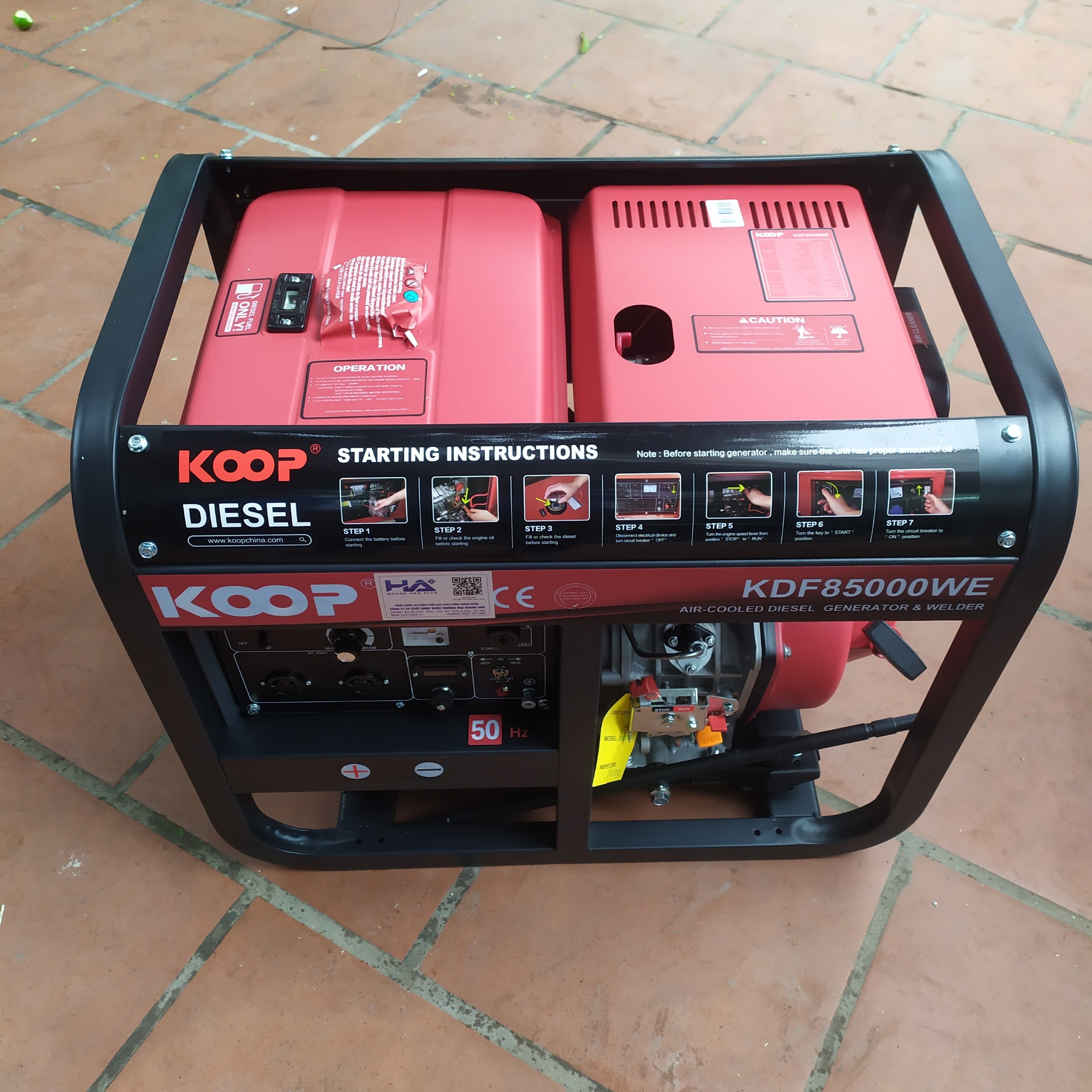 Máy phát hàn chạy dầu Koop 7Kw KDF8500WE 3