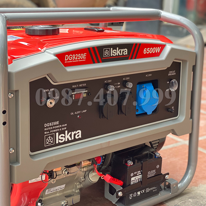 Máy Phát Điện Chạy Xăng Iskra 6Kw DG9250E Đề