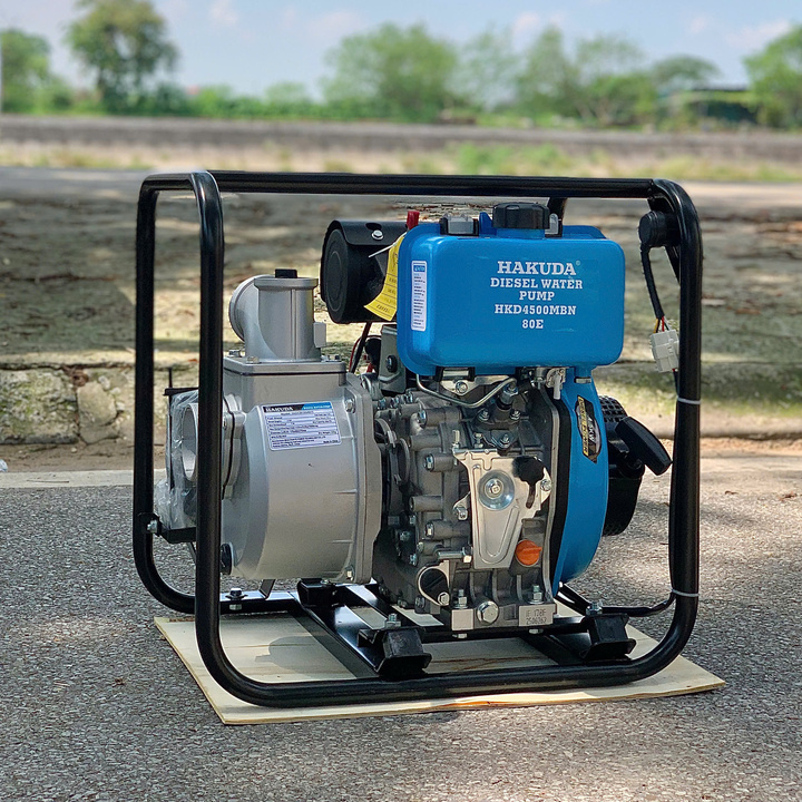 Máy Bơm Nước 4.5KW Hakuda Chạy Dầu HKD4500MBN80E Có Đề
