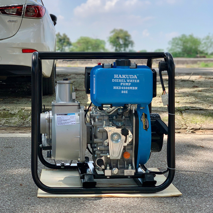 Máy Bơm Nước 4.5KW Hakuda Chạy Dầu HKD4500MBN80E Có Đề