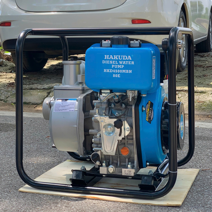 Máy Bơm Nước 4.5KW Hakuda Chạy Dầu HKD4500MBN80E Có Đề