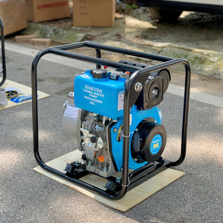 Máy Bơm Nước 4.5KW Hakuda Chạy Dầu HKD4500MBN80E Có Đề