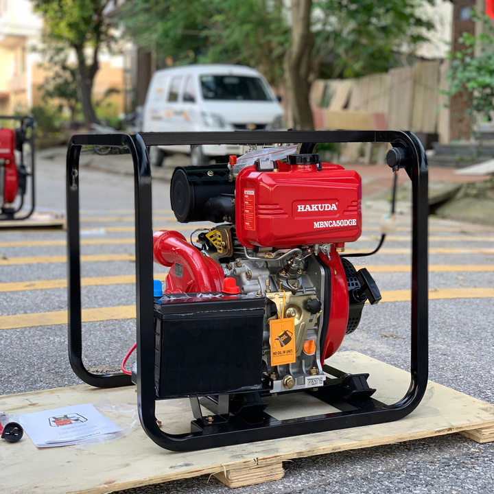 Máy Bơm Nước 4KW Hakuda Chạy Dầu Cao Áp MBNCA50DGE Có Đề