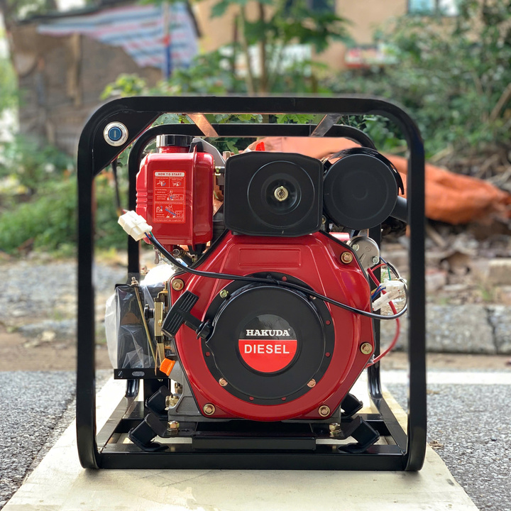 Máy Bơm Nước 4KW Hakuda Chạy Dầu Cao Áp MBNCA50DGE Có Đề