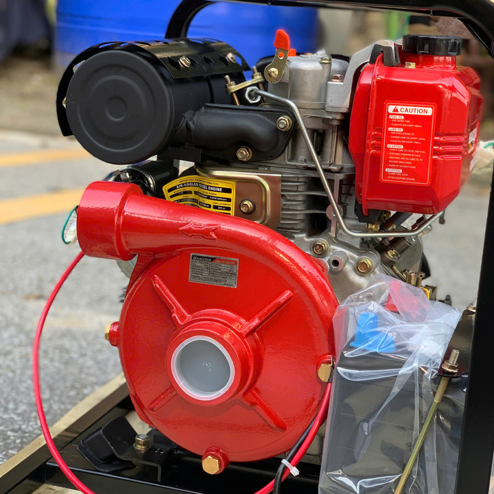 Máy Bơm Nước 4KW Hakuda Chạy Dầu Cao Áp MBNCA50DGE Có Đề