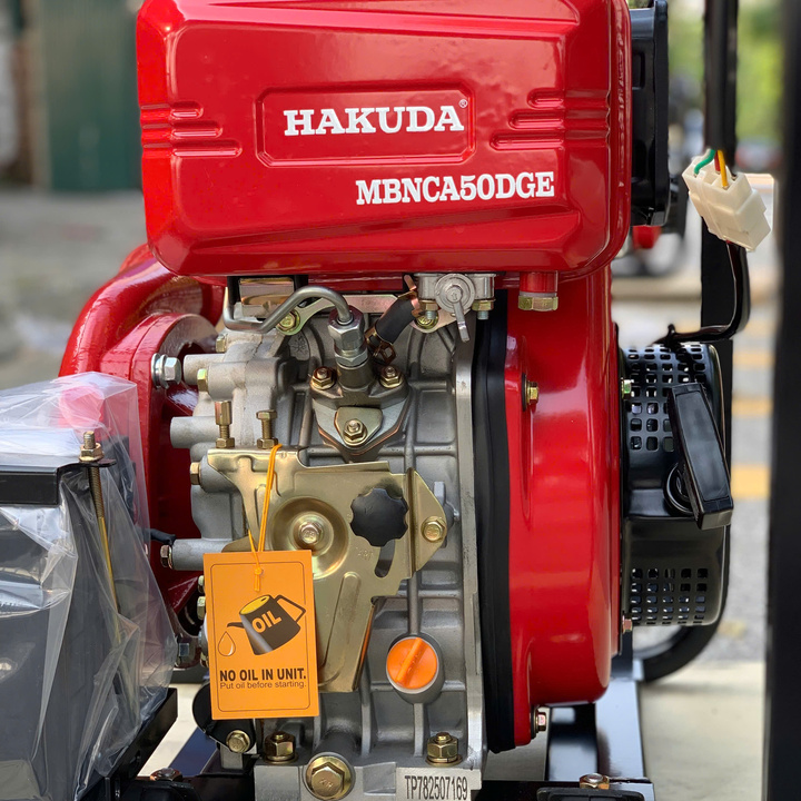 Máy Bơm Nước 4KW Hakuda Chạy Dầu Cao Áp MBNCA50DGE Có Đề