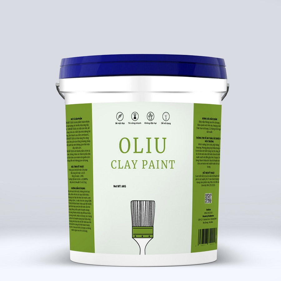 Vỏ thùng sơn đất sét Oliu - Oliu Clay Paint