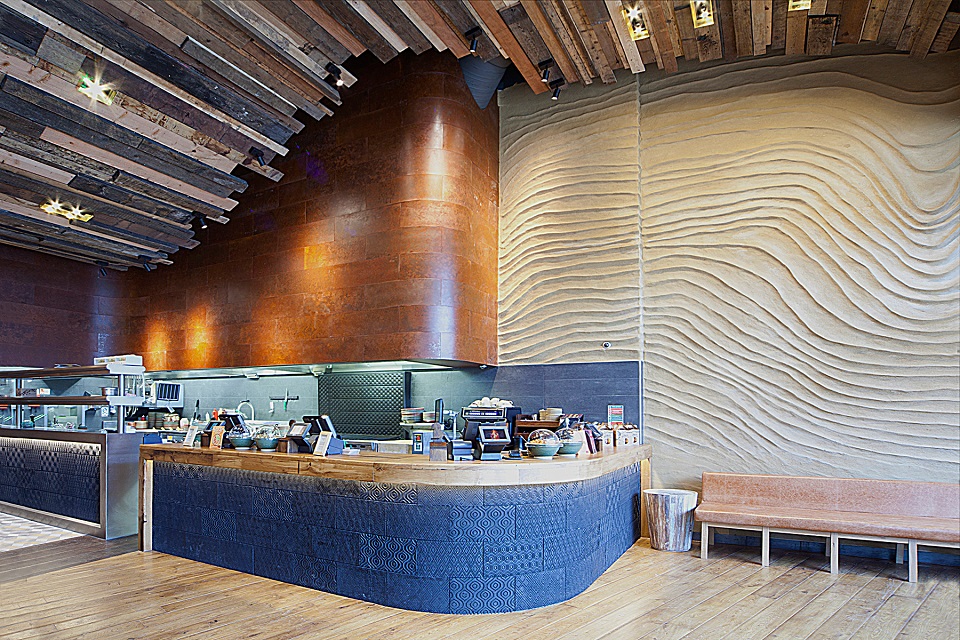 Tường đất hiệu ứng cho không gian quán cà phê