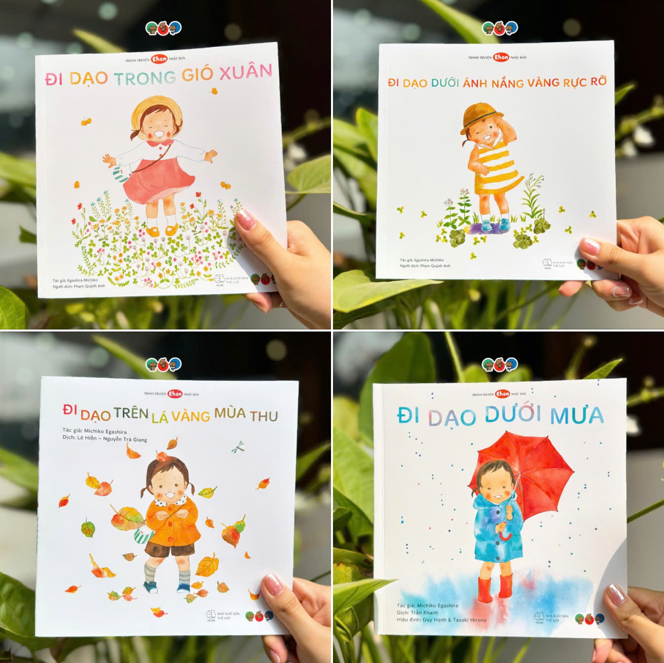 Bộ sách cho trẻ 2 tuổi - “Bé gái đi dạo 4 mùa”