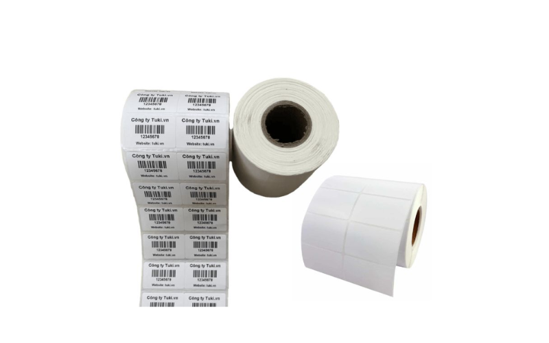 Giấy in mã vạch 2 tem