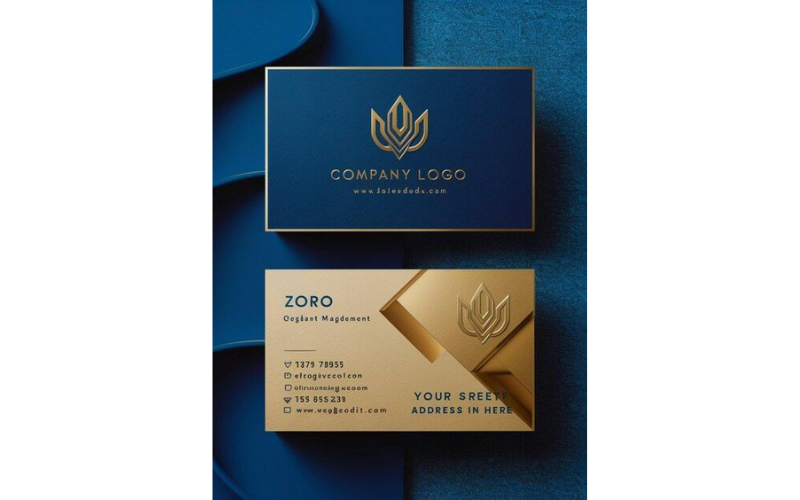 Card visit xanh Navy cao cấp