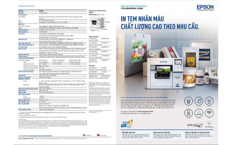 Máy in Epson colorworls C4050