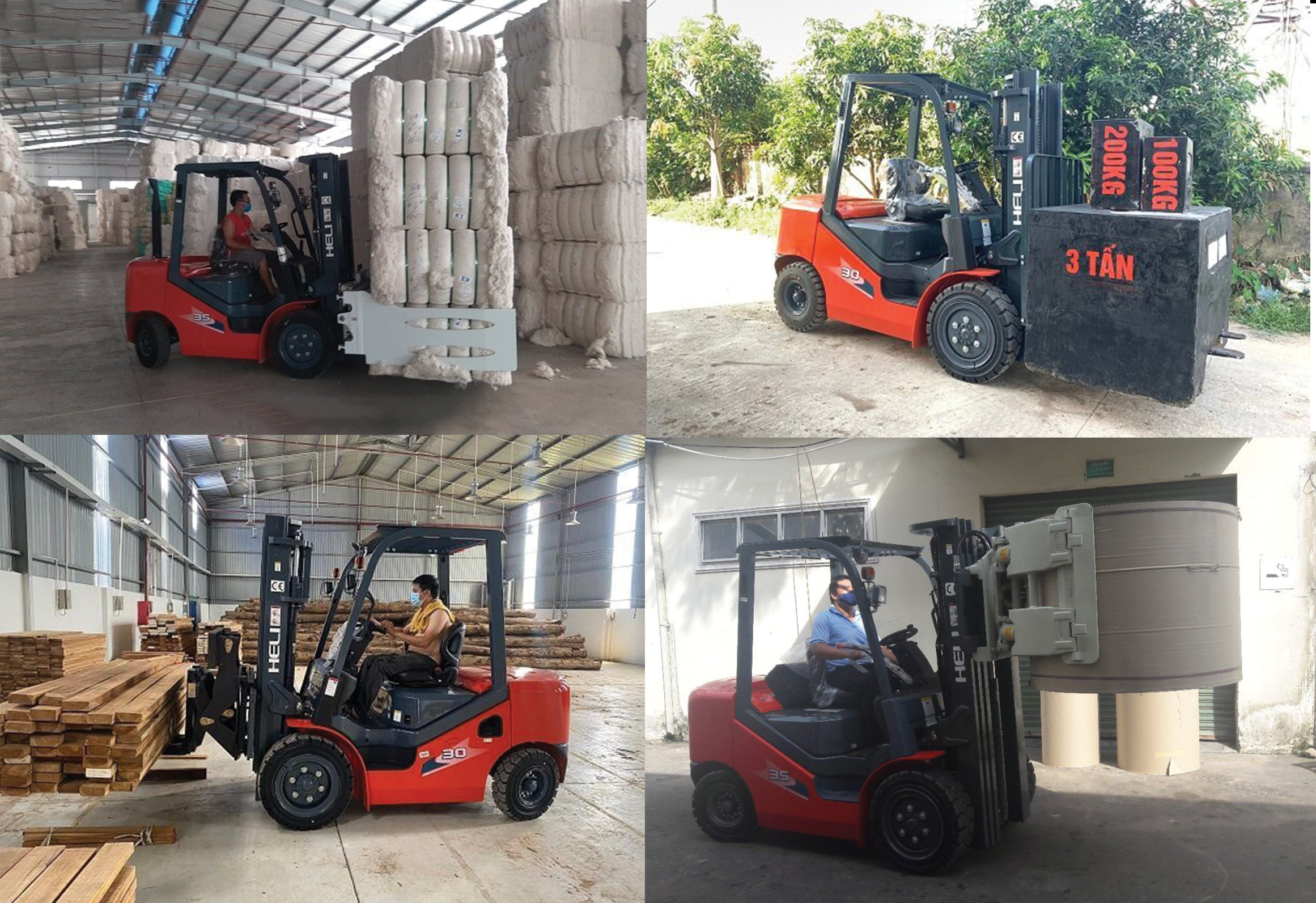 Xe nâng HELI phục vụ các ngành nghề