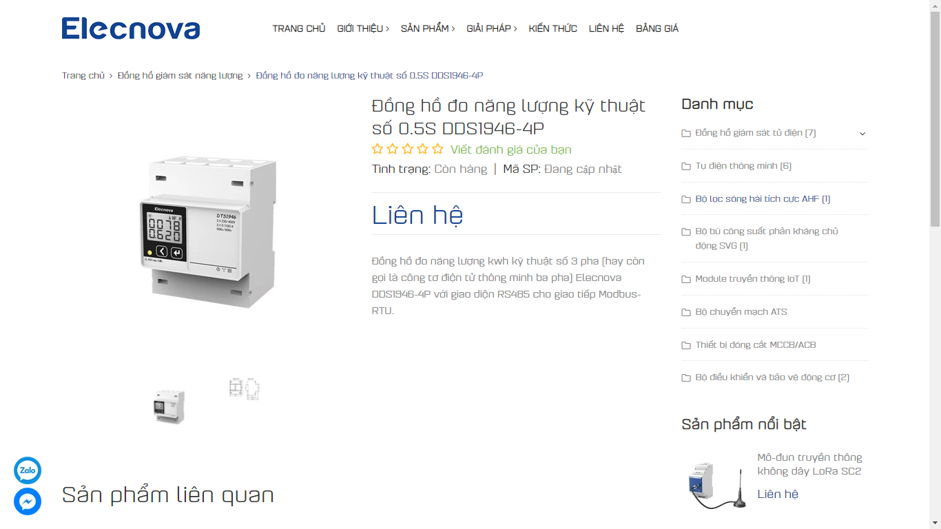 Elecnova Việt Nam chuyên cung cấp sản phẩm power metter cho điện mặt trời