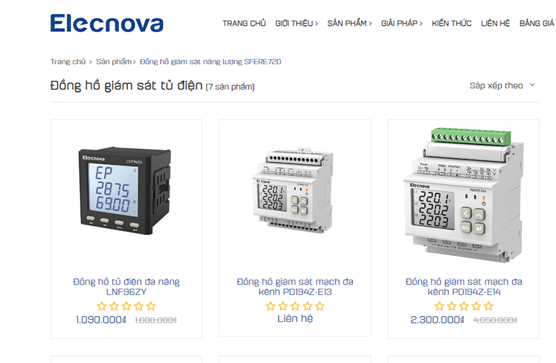 Một số dòng sản phẩm đồng hồ đo điện tại Elecnova